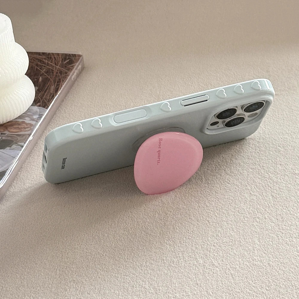 Cute Korean INS Simple Solid Colors with Bracket Soft Phone Case for Iphone 13 14 15 16 17 Pro Max Shockproof Protective Cover